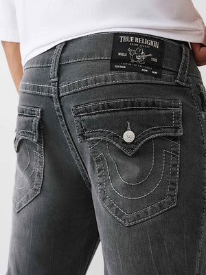 True Religion Rocco Big T Flap 32In Distortion Grey Wash With Rips