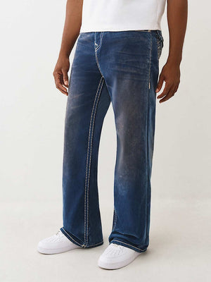True Religion Jeans Velvet Vinny Super T Flap 34In Blue Velvet Wash