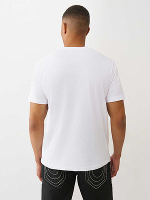 True Religion T-Shirt Ss Buddha Arch Logo Optic White