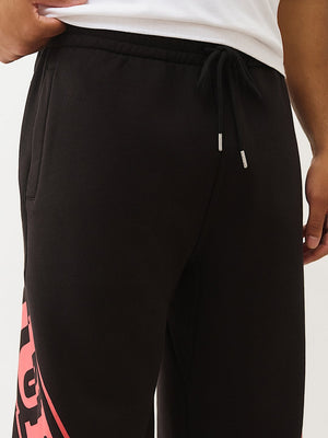 True Religion Jogger Overt Arch Logo Baggy Jet Black
