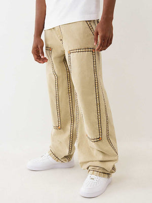True Religion Baggy Canvas Carpenter Super T Washed Canvas Travertine