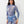True Religion Mesh Denim Printed Bodysuit Blue