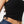 True Religion Embroidered Tank Side Ruched Jet Black