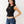 True Religion Embroidered Tank Side Ruched Jet Black