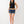 True Religion Embroidered Tank Side Ruched Jet Black