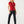 True Religion Crystal Retro T-Shirt Henley Red Dhalia