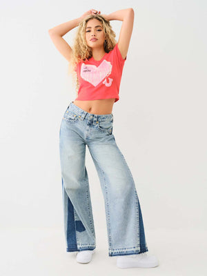True Religion J'adore T-Shirt Mon Heart Baby Pink