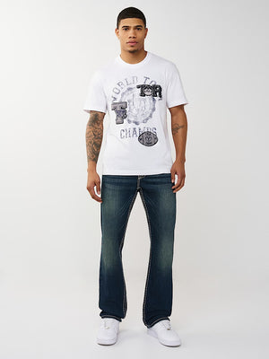 True Religion T-Shirt Ss World Tour Champs Optic White