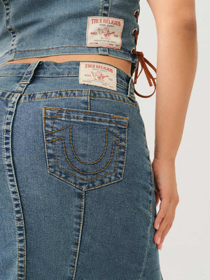 True Religion Vintage Slit Skirt Denim Maxi Ophelia