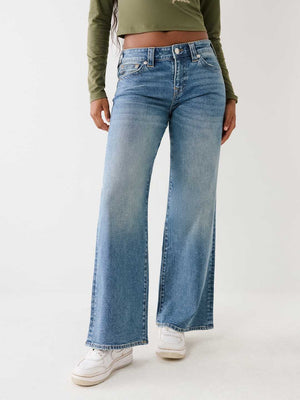 True Religion Jean Ladies Bobbi Baggy Jean Medium Wash