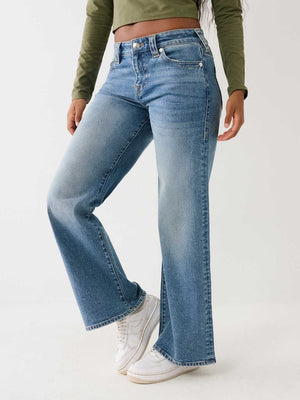 True Religion Jean Ladies Bobbi Baggy Jean Medium Wash
