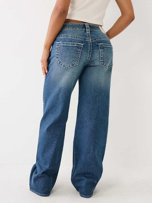 True Religion Jean Ladies Bobbi Baggy Jean Dark Wash