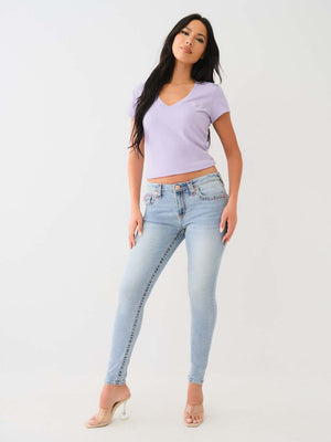 True Religion Jeans Ladies Halle MR Skinny Flap Super T Andromeda