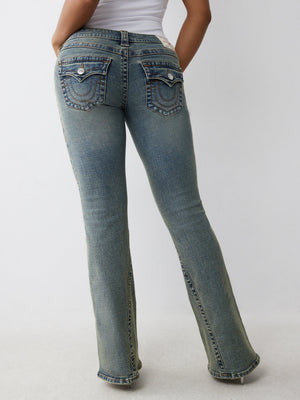 True Religion Joey Low Rise Flare Flap Medium Vintage