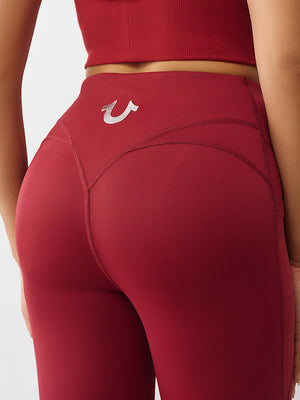 True Religion Leggings Truly Snatched Biking Red