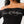 True Religion Crew Off The Shoulder Rib Top Jet Black