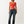 True Religion Half Zip Cap Sleeve Rib Top Flame Scarlet