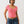 True Religion Half Zip Cap Sleeve Rib Top Sunkist Coral