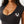 True Religion Crystal Low Plunge Ss Tee Jet Black