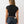 True Religion Front Twist Cap Sleeve Top Jet Black