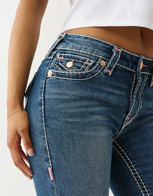 True Religion Rhinestone Billie St Flap Supt Periwinkle Peace