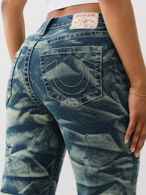 True Religion Crinkle Wash Katrina Hr Flare Lagoon Azure