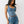 True Religion Scoop Neck Denim Top Royal Indigo