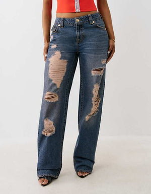 True Religion Relaxed Straight Mr Flap Breeze Aqua