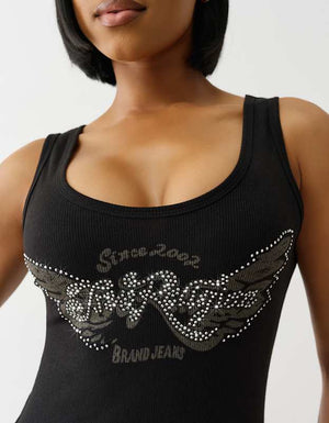 True Religion Heritage Classic Tank Jet Black