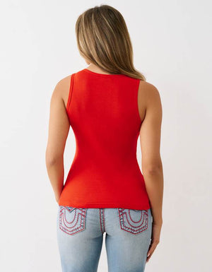 True Religion Heritage Classic Tank Flame Scarlet