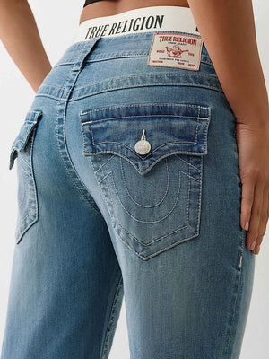 True Religion  Elastic Ricki Relaxed St Flap Beach Fire