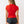 True Religion Rib Cap Sleeve V Neck Top Flame Scarlet