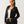 True Religion Velour Crystl Srs Shrunken Zip Jet Black