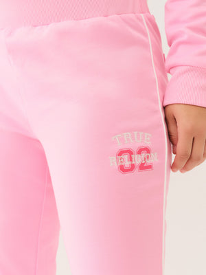 True Religion Sporty Bootcut Track Pant Prism Pink