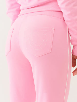 True Religion Sporty Bootcut Track Pant Prism Pink