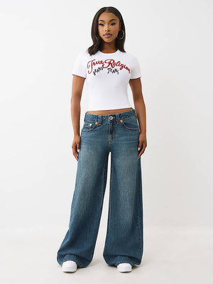 True Religion Jeans Embroidery Jessie Super Ocean Voyage