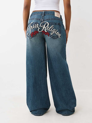 True Religion Jeans Embroidery Jessie Super Ocean Voyage