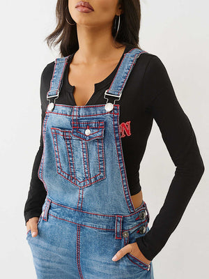 True Religion Denim Overall Big T Sunflower Glow