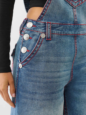 True Religion Denim Overall Big T Sunflower Glow