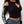 True Religion Top Branded Rib Cut Out Long Slvs Jet Black