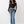 True Religion Top Branded Rib Cut Out Long Slvs Jet Black