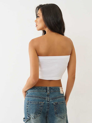 True Religion Top Hs Seamless Bandeau Optic White