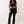 True Religion Crystal V Notch Side Ruch Top Jet Black