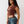 True Religion Crystal V Notch Side Ruch Top Rocky Road