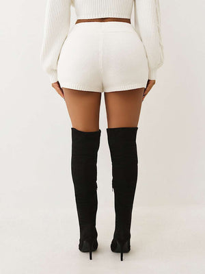 True Religion Shorts Embroidered Winter White