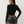 True Religion T-Shirt Tr Ribbed V Notched Ls Jet Black