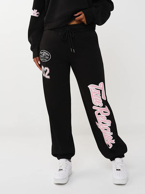 True Religion Jogger Fleece Boyfriend Jet Black