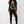 True Religion T-Shirt Crystal Branded V Neck Ls Bby Jet Black