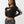 True Religion Top Printed Rib Twist Keyhole Jet Black