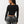 True Religion Top Printed Rib Twist Keyhole Jet Black